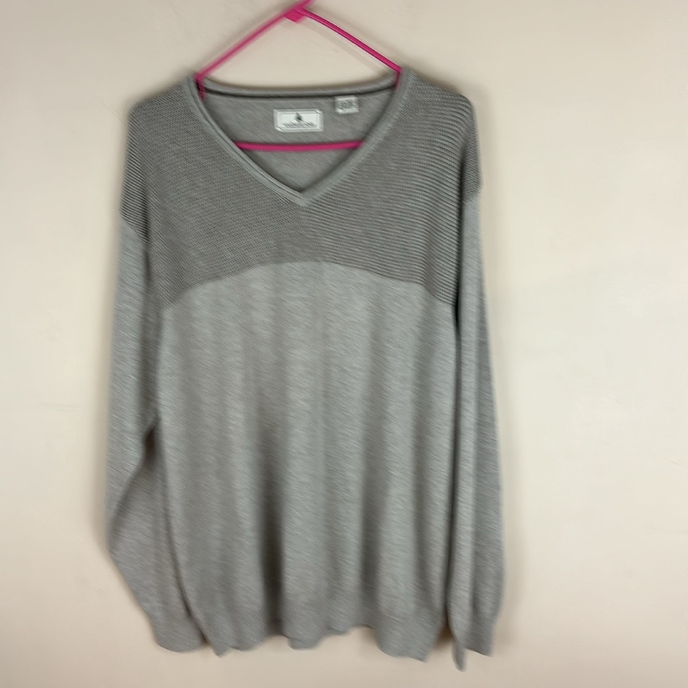 Southern Pines 100% Cotton  V-Neck  Golf  Sweater Size XXL